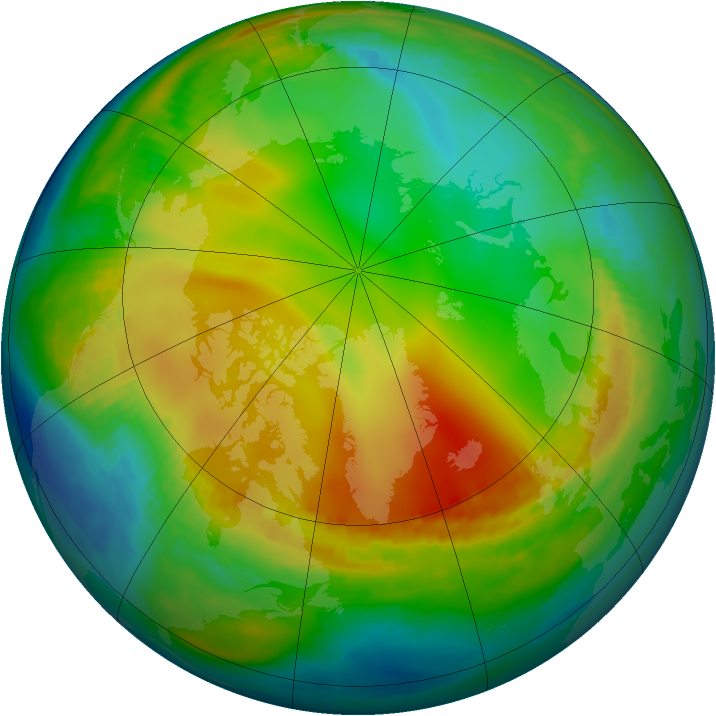 Arctic ozone map for 10 December 1981